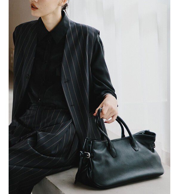SALON adam et rope'「【WEB限定】ナチュラルレザー2WAYサイドベルトバッグ」|ショルダー・メッセンジャー|