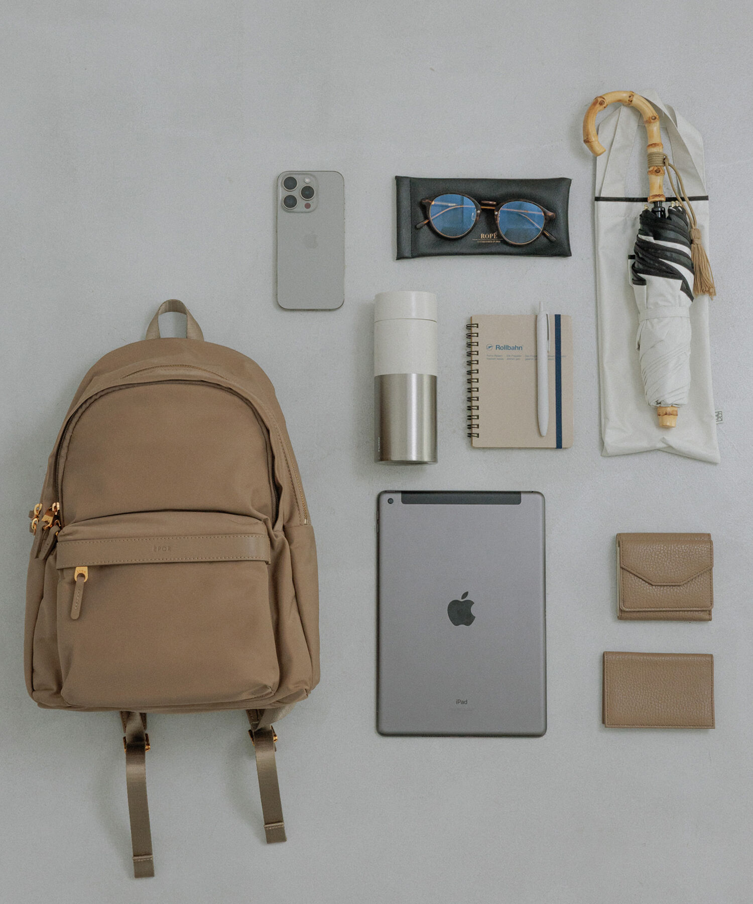 E'POR「【E'POR】【撥水】 Pac Sac Mini（パックサック ミニ）【26SS/新型】/一部WEB限定」|リュック|ベージュ(27)