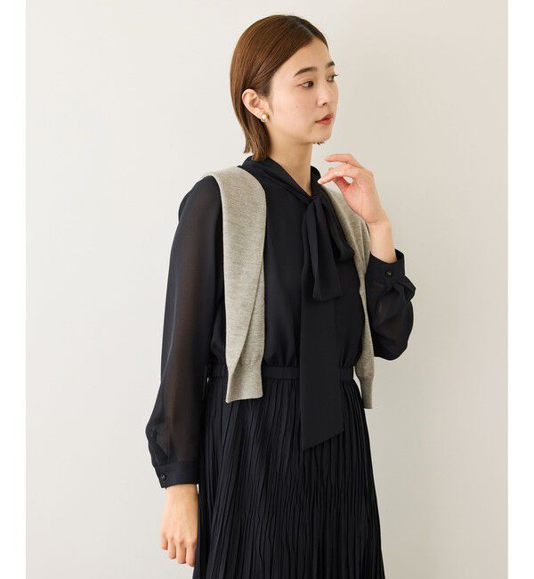 ROPE「ジョーゼットシフォンプリーツワンピース」|ワンピース|