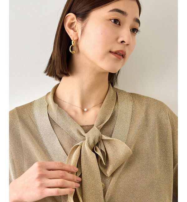 ROPE「【J'aDoRe・店舗限定サイズ】シアーラメボウタイニット」|ニット・セーター|