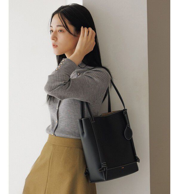ROPE「【E'POR】KNOT BAG Medium/軽量・撥水・通勤・26AW新型」|トートバッグ|ブラック(01)