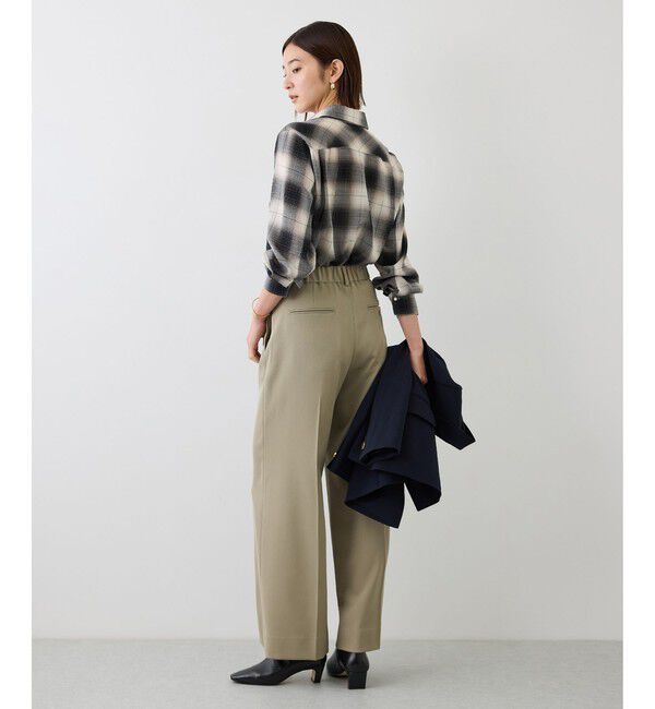 ROPE「【J'aDoRe・店舗限定サイズ】ボウタイ付きチェックシャツブラウス(取り外し可能 )」|シャツ・ブラウス|