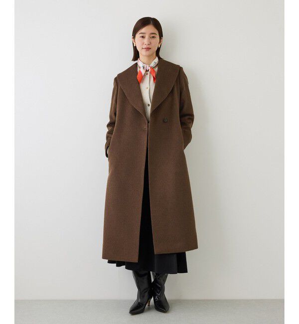 ROPE「【一部J'aDoRe限定カラー】プレミアムカシミヤショールカラーコート/逸品・26AW」|ステンカラーコート|