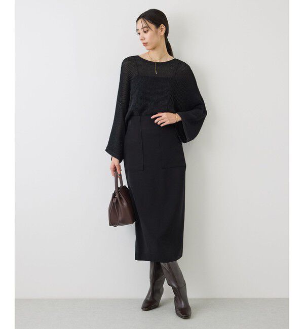 ROPE「【J'aDoRe・店舗限定サイズ】[美人スカート]キュプラ混ポケット付きタイトスカート/26AW」|スカート|
