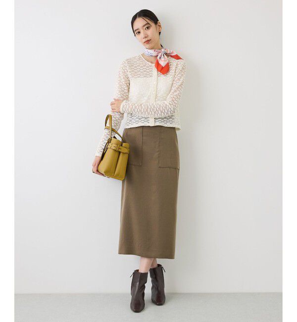 ROPE「【J'aDoRe・店舗限定サイズ】[美人スカート]キュプラ混ポケット付きタイトスカート/26AW」|スカート|