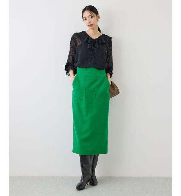 ROPE「【J'aDoRe・店舗限定サイズ】[美人スカート]キュプラ混ポケット付きタイトスカート/26AW」|スカート|