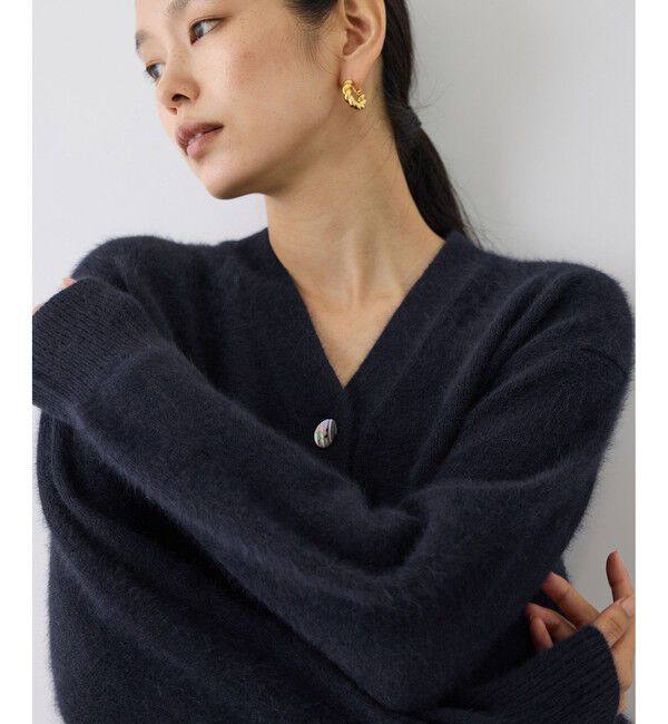ROPE「【J'aDoRe・ルミネ別注カラー】フォックスカシミヤポケット付きVネックカーディガン」|カーディガン|ネイビー(40)