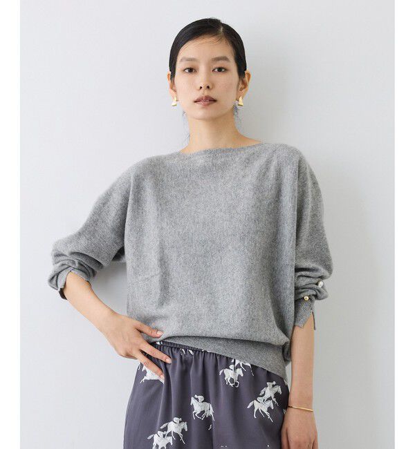 ROPE「【J'aDoRe・一部店舗限定サイズ】カシミヤ100% ボートネックドルマンスリーブニット」|ニット・セーター|グレー(07)