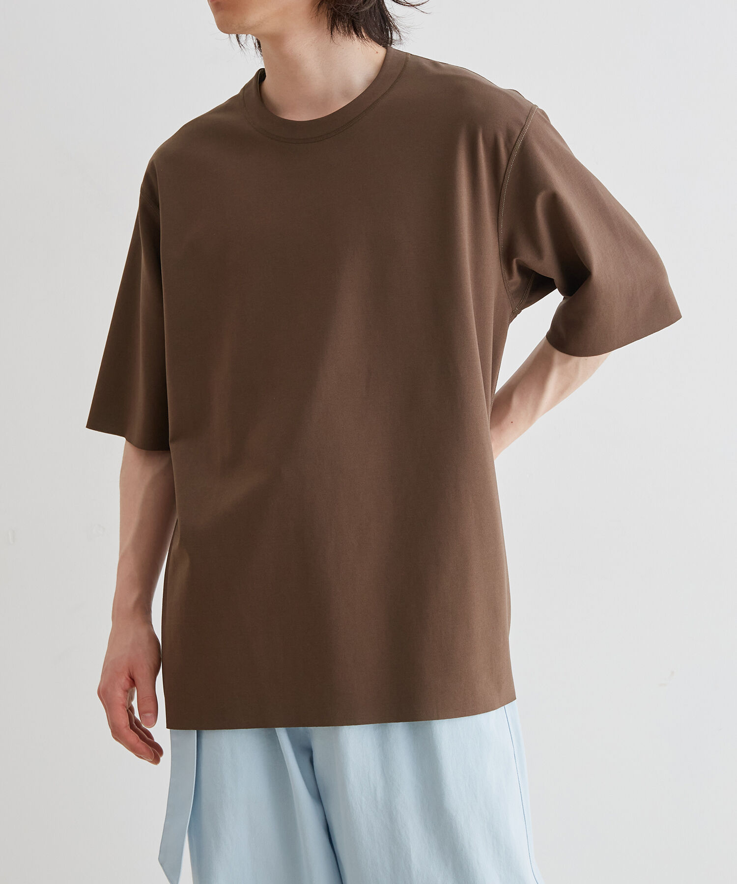ADAM ET ROPE'「ハイゲージ シャンブレー リバーシブル Tシャツ」|Tシャツ・カットソー|