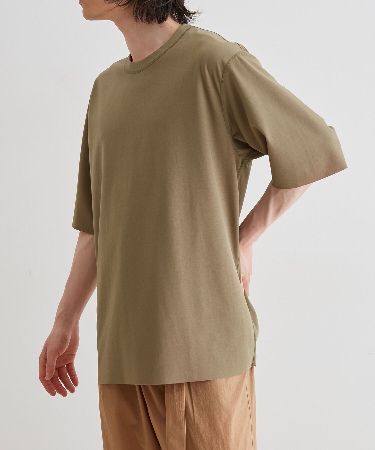ADAM ET ROPE'「ハイゲージ シャンブレー リバーシブル Tシャツ」|Tシャツ・カットソー|