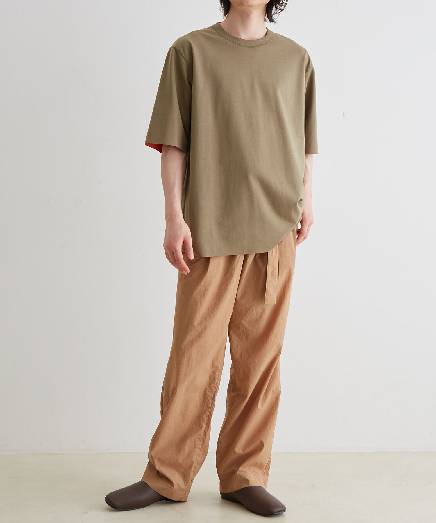 ADAM ET ROPE'「ハイゲージ シャンブレー リバーシブル Tシャツ」|Tシャツ・カットソー|