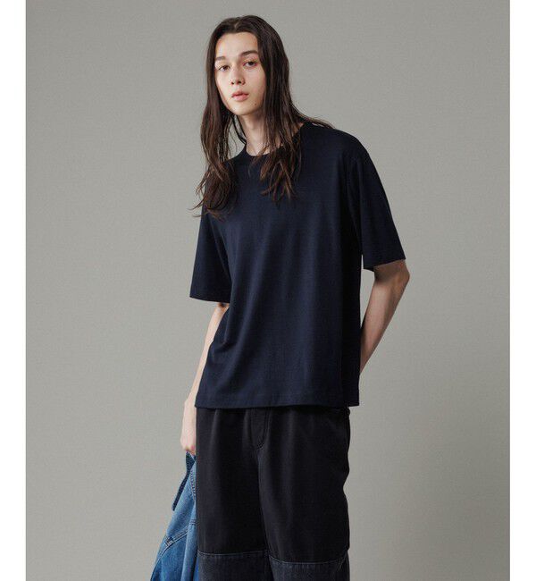 ADAM ET ROPE'「【NIKKE】ウール天竺 ハーフスリーブ ニットT」|Tシャツ・カットソー|