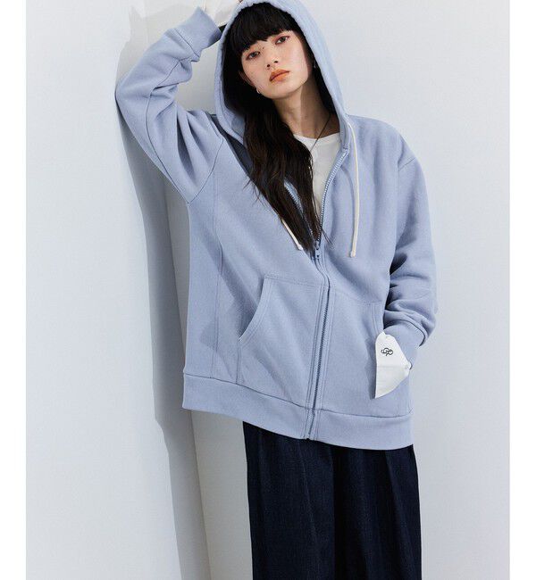 ADAM ET ROPE'「【Champion for ADAM ET ROPE'】別注ZIP HOODIE」|パーカー|サックス(48)