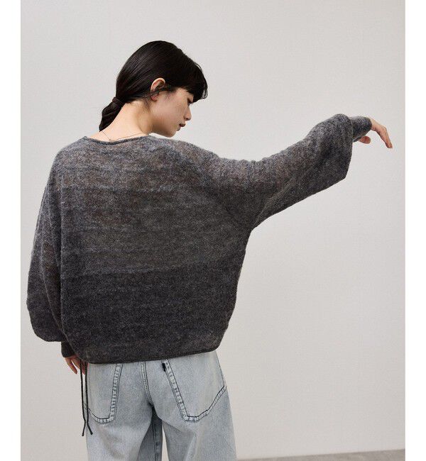 ADAM ET ROPE'「【WEB限定】2wayモヘアMIXギャザーニット」|ニット・セーター|
