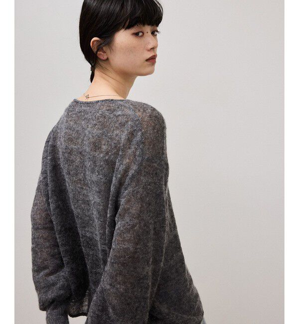 ADAM ET ROPE'「【WEB限定】2wayモヘアMIXギャザーニット」|ニット・セーター|