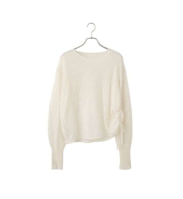 ADAM ET ROPE'「【WEB限定】2wayモヘアMIXギャザーニット」|ニット・セーター|