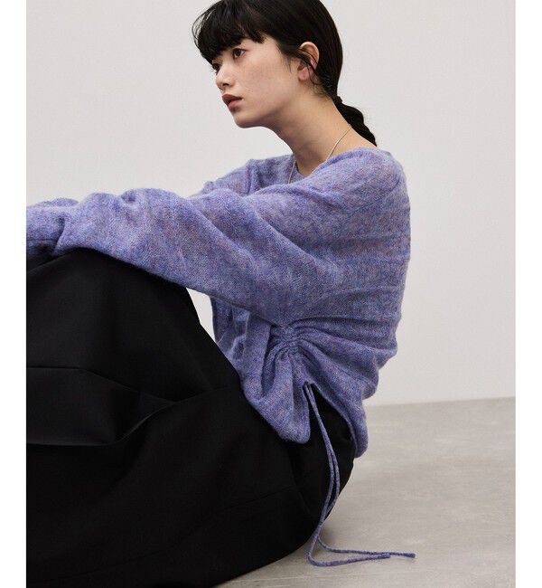 ADAM ET ROPE'「【WEB限定】2wayモヘアMIXギャザーニット」|ニット・セーター|