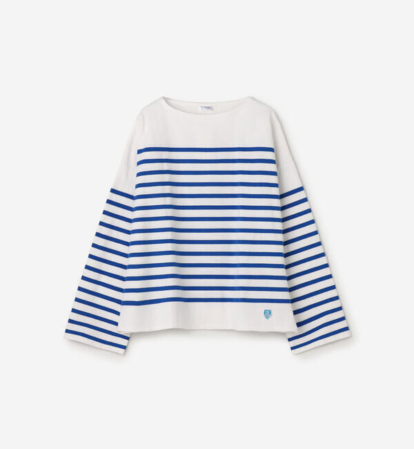 ORCIVAL「ORCIVAL | ラッセル ボートネック ワイドセーラーTシャツ WOMEN」|Tシャツ・カットソー|BLUE系1