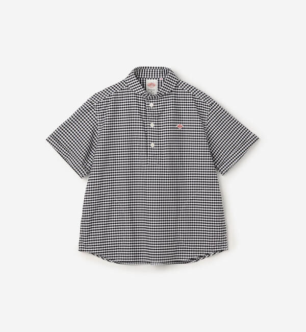 DANTON「DANTON | オックスフォード 丸襟半袖プルオーバーシャツ PLAID WOMEN」|シャツ・ブラウス|