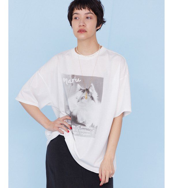 THE PAUSE「【THE PAUSE】CATフォトTシャツ」|Tシャツ・カットソー|