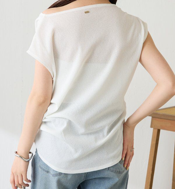  「【上品見えカットソー/シアー】アシメタックフレンチカットソー」|Tシャツ・カットソー|