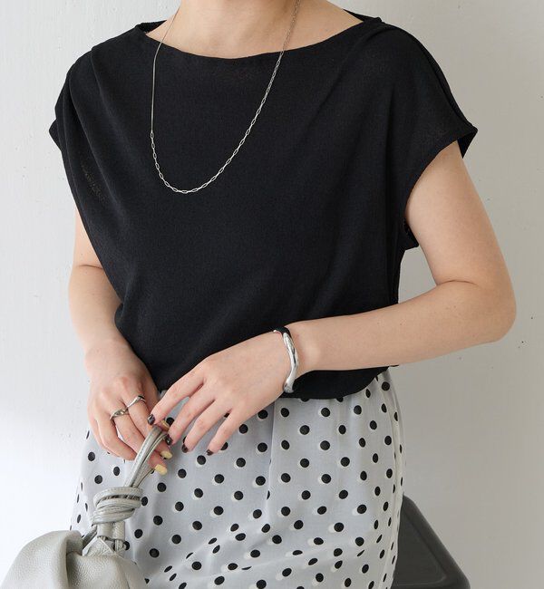  「【上品見えカットソー/シアー】アシメタックフレンチカットソー」|Tシャツ・カットソー|