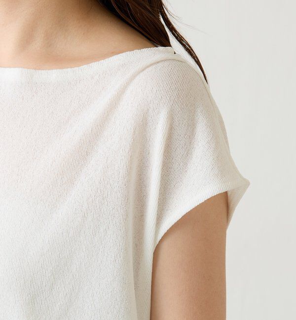 「【上品見えカットソー/シアー】アシメタックフレンチカットソー」|Tシャツ・カットソー|