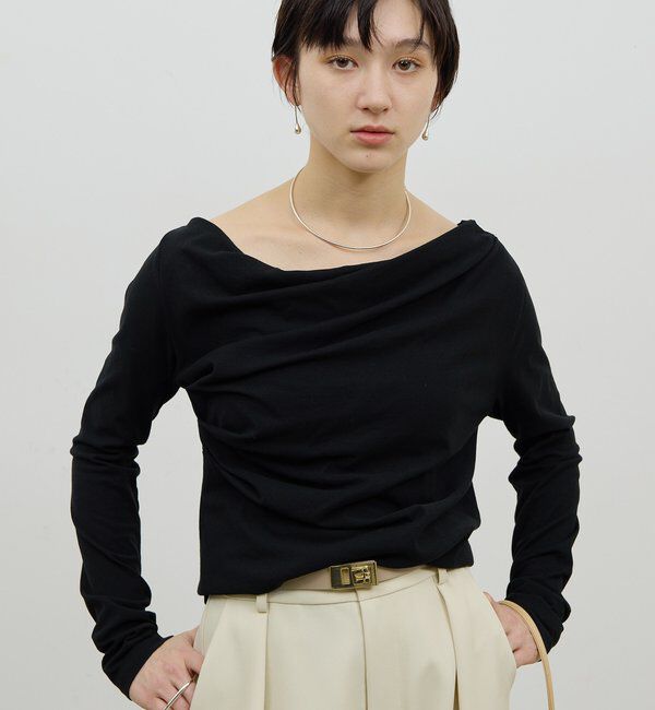  「【2WAY】オフショルカットソー」|Tシャツ・カットソー|ブラック