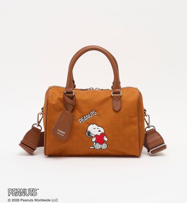  「《PEANUTS&times;russet》ナイロンジャガードミニボストンバッグ」|ボストンバッグ|