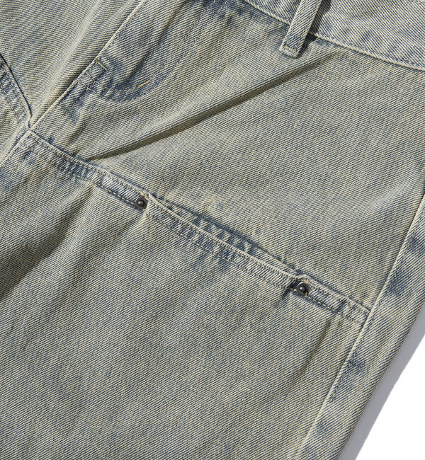  「《UNISEX / サイズ展開あり》スラッシュポケットブラストワイドデニム」|デニム|