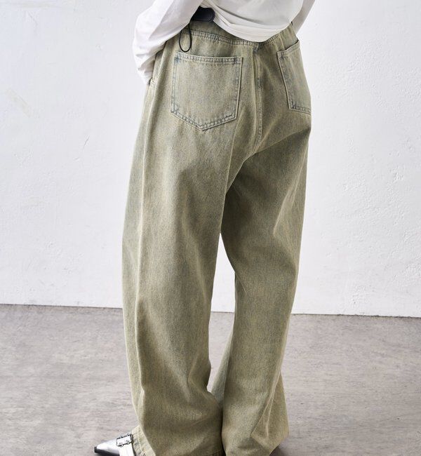  「《UNISEX / サイズ展開あり》スラッシュポケットブラストワイドデニム」|デニム|