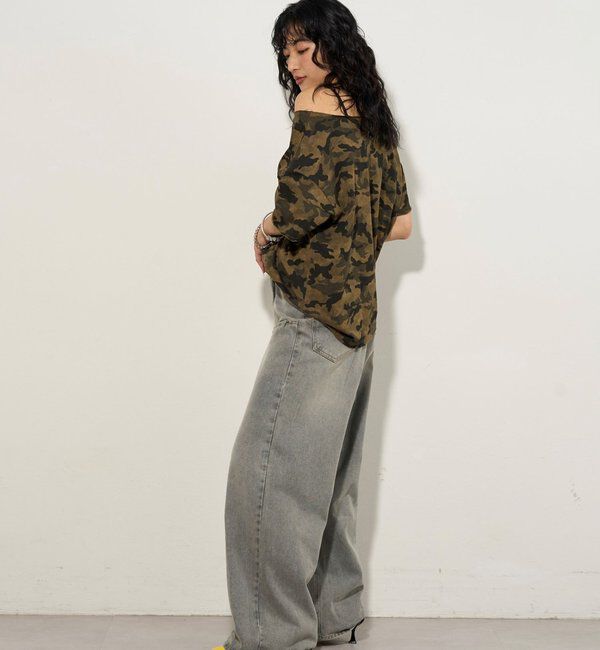  「《UNISEX / サイズ展開あり》スラッシュポケットブラストワイドデニム」|デニム|