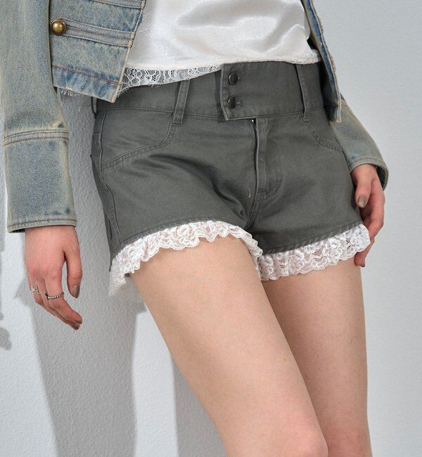  「【26AW LOOK掲載品番・WEB限定カラーあり】ツイルレースマイクロショーツ」|チノ|