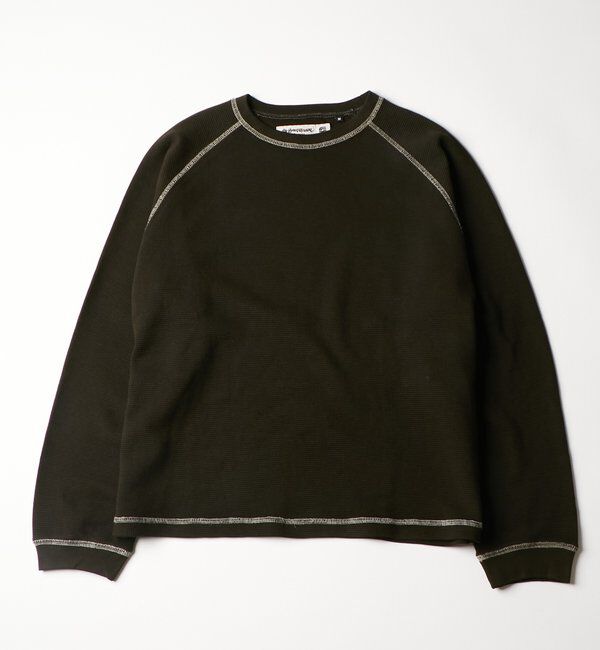  「【Sourcream】ワッフルラグラン配色ステッチL/STEE」|Tシャツ・カットソー|