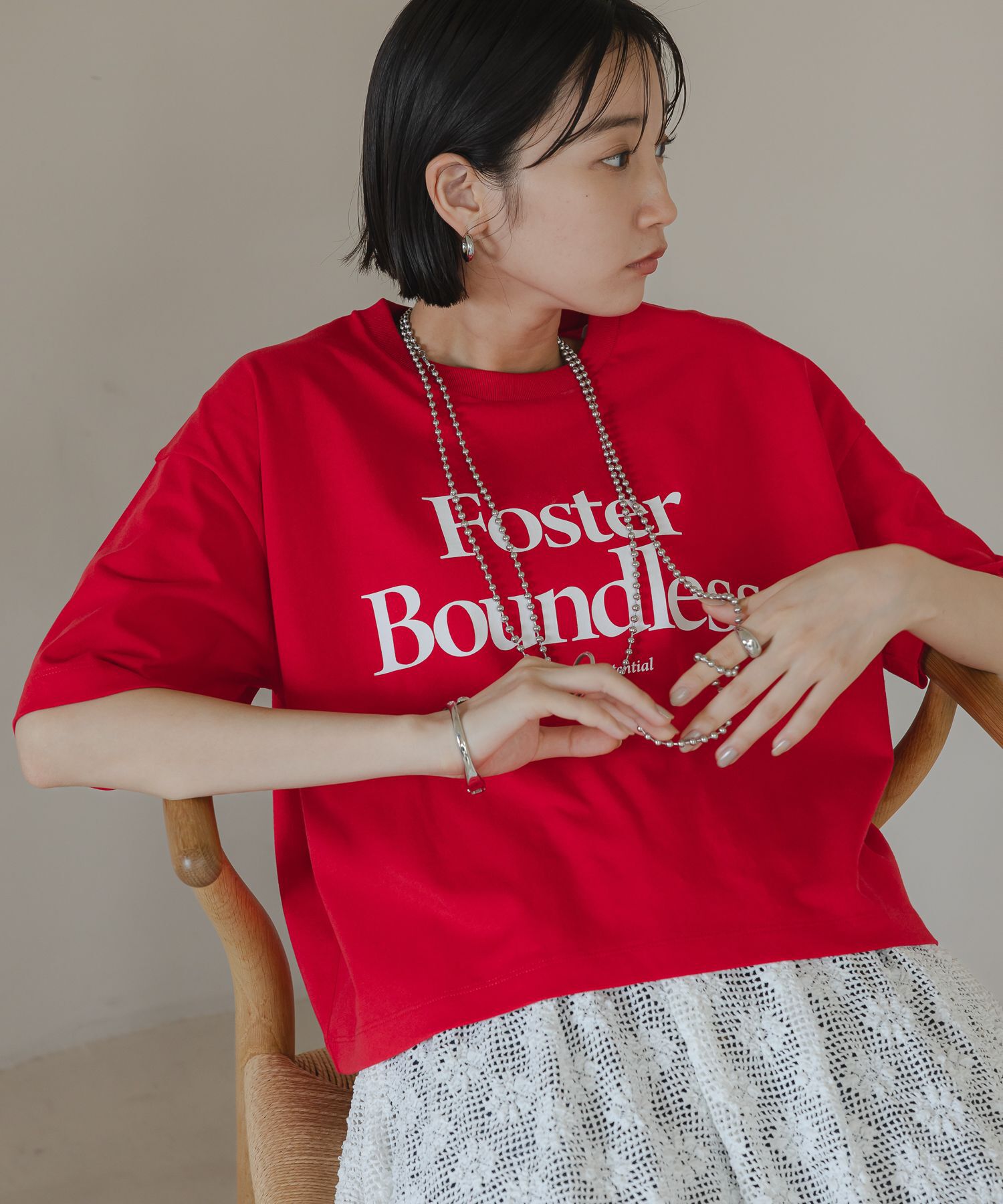 LOWRYS FARM「ショートロゴＰＴＳＳ」|Tシャツ・カットソー|
