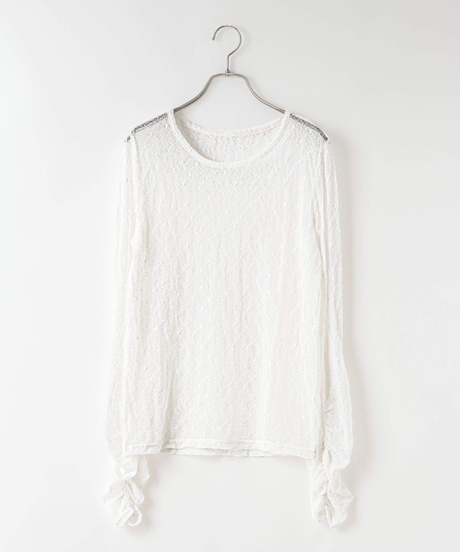 LOWRYS FARM「クシュクシュレースプルオーバーＬＳ」|Tシャツ・カットソー|