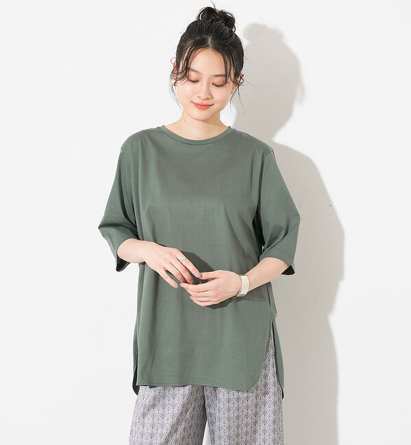 collex「【接触冷感・UVカット】コンパクトクールチュニックTシャツ」|Tシャツ・カットソー|