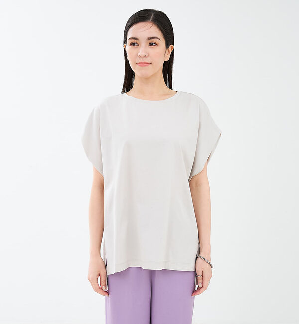 collex「【接触冷感・UVカット】コンパクトクールフレンチスリーブチュニック」|Tシャツ・カットソー|