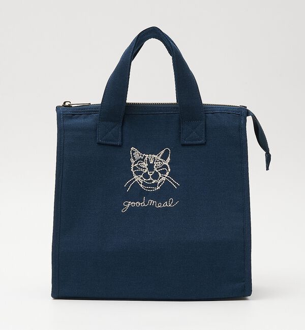 collex「【＋HAyU fabric】猫刺繍 ランチバッグ CAT　保冷・保温 レジャー」|エコバッグ|