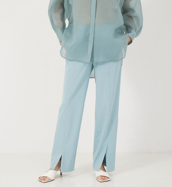qualite「【23SS】2WAYストレッチセンターベンツパンツ」|その他|ライトブルー