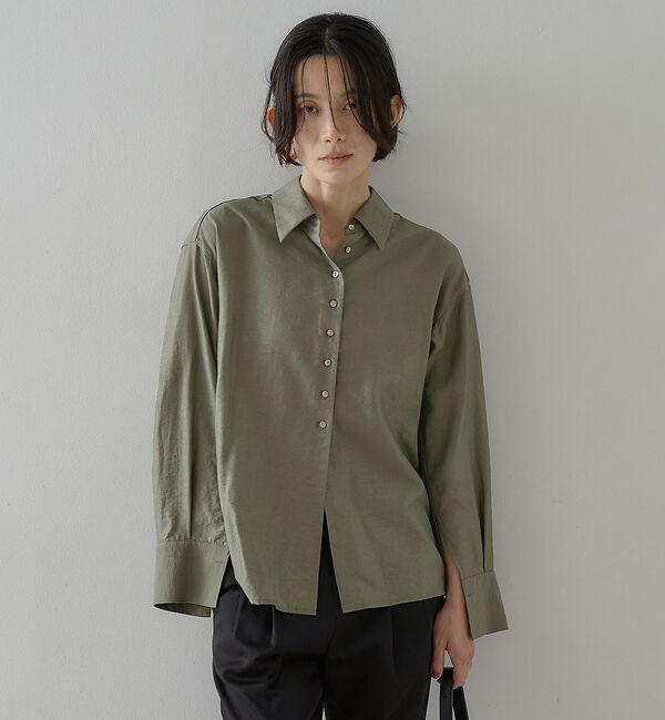 qualite「ウールミックスシャツ」|シャツ・ブラウス|