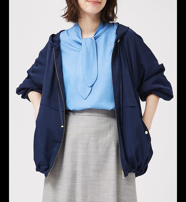 abahouse mavie「撥水ギャザーマウンテンパーカー」|その他|ダークネイビー