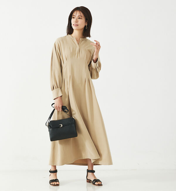 abahouse mavie「【大人のいちまんワンピ】ウエストタックワンピース」|ワンピース|