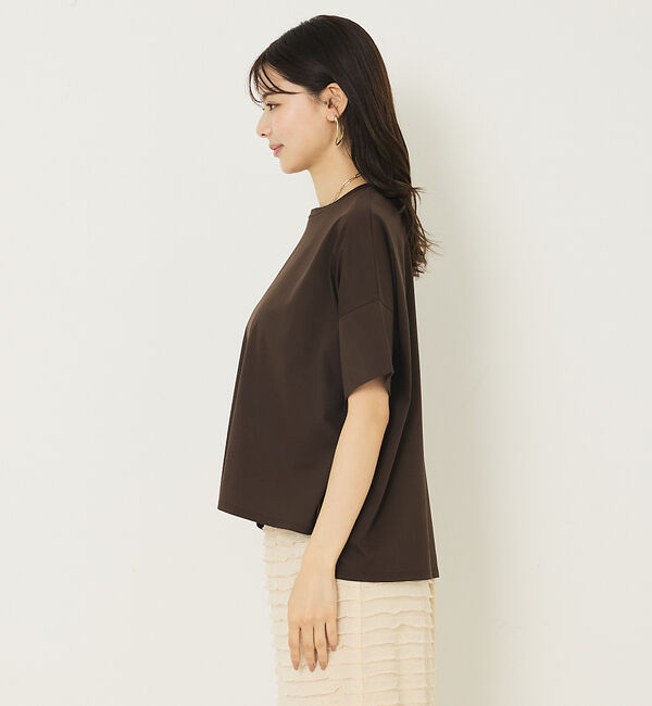 abahouse mavie「【大人の推しT！】シルケット天竺ワイドTシャツ」|Tシャツ・カットソー|