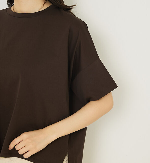 abahouse mavie「【大人の推しT！】シルケット天竺ワイドTシャツ」|Tシャツ・カットソー|