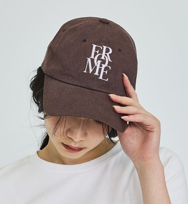abahouse mavie「【別注カラー登場】ロゴ刺繍キャップ」|その他|ブラウン系その他1