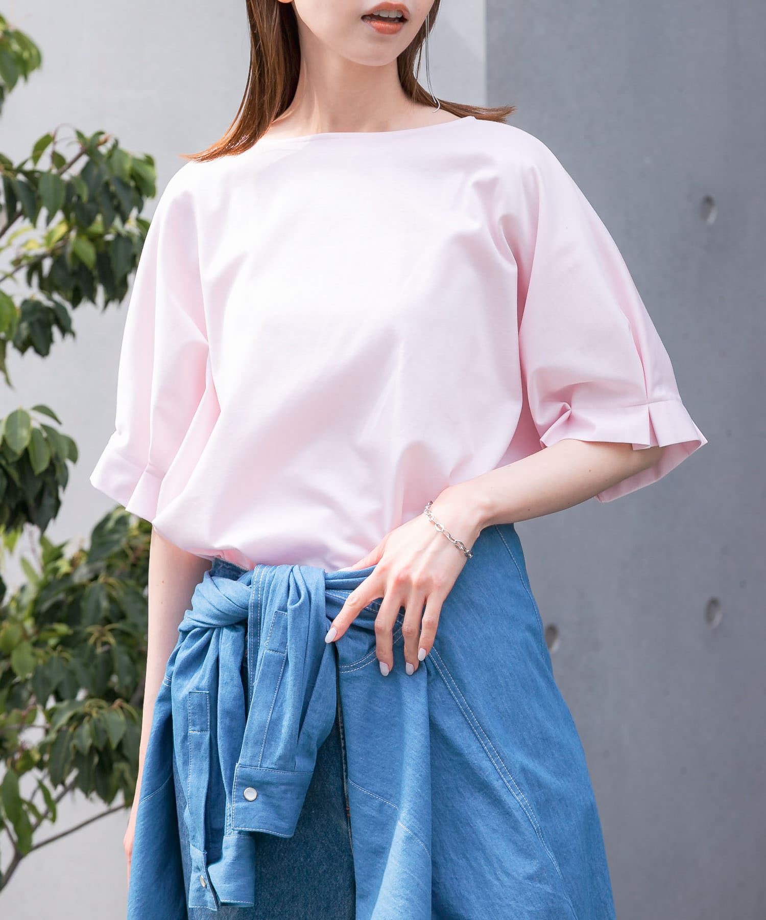 URBAN RESEARCH ROSSO「『ドラマ着用商品』UVカットクールタッチタックスリーブプルオーバー」|Tシャツ・カットソー|ピンク