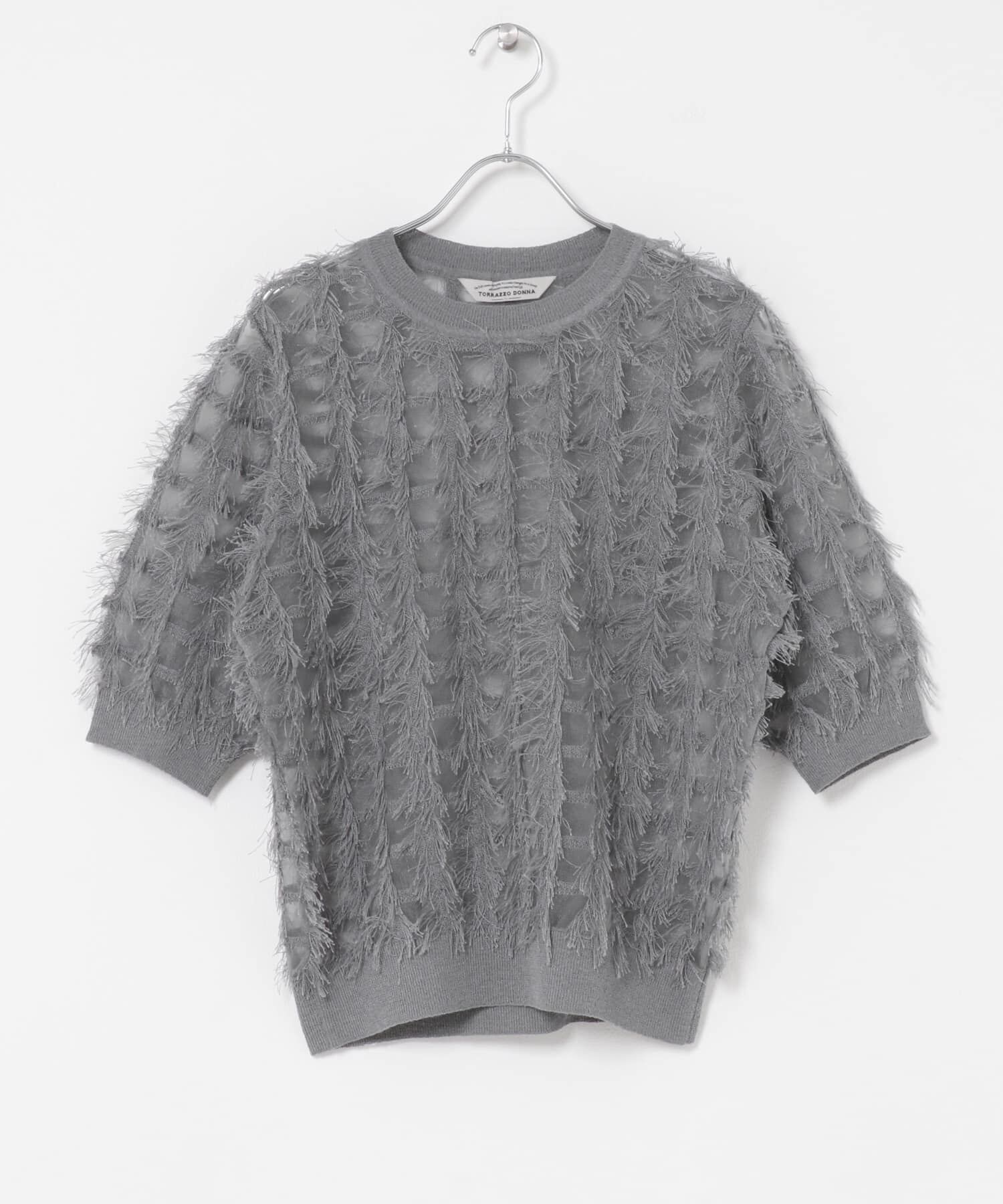 URBAN RESEARCH ROSSO「Torrazzo Donna　SHEER SHAGGY TOP」|ニット・セーター|