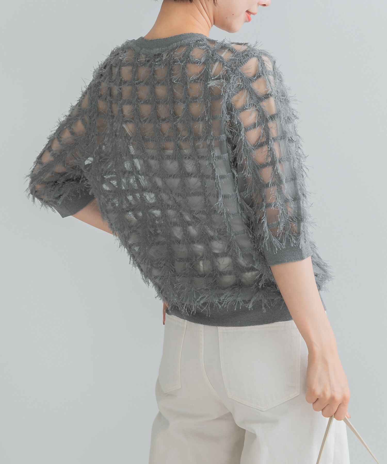 URBAN RESEARCH ROSSO「Torrazzo Donna　SHEER SHAGGY TOP」|ニット・セーター|