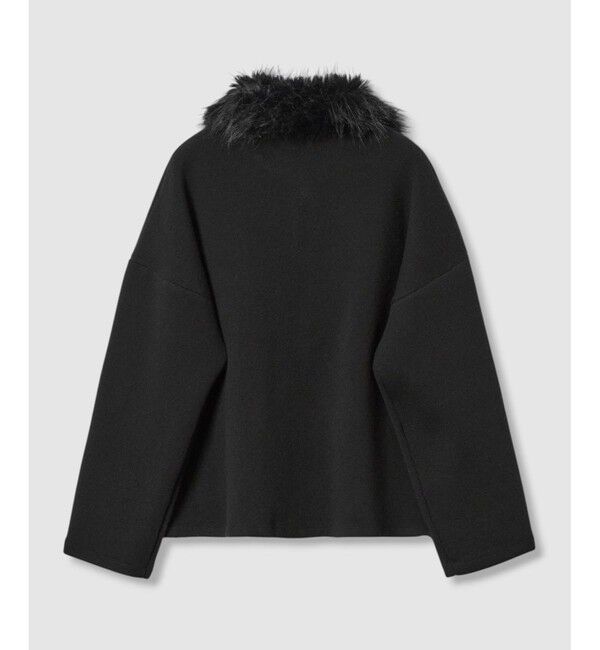 LOULOU WILLOUGHBY「【LOULOU WILLOUGHBY】ファー衿ニットショートコート」|ダッフルコート|